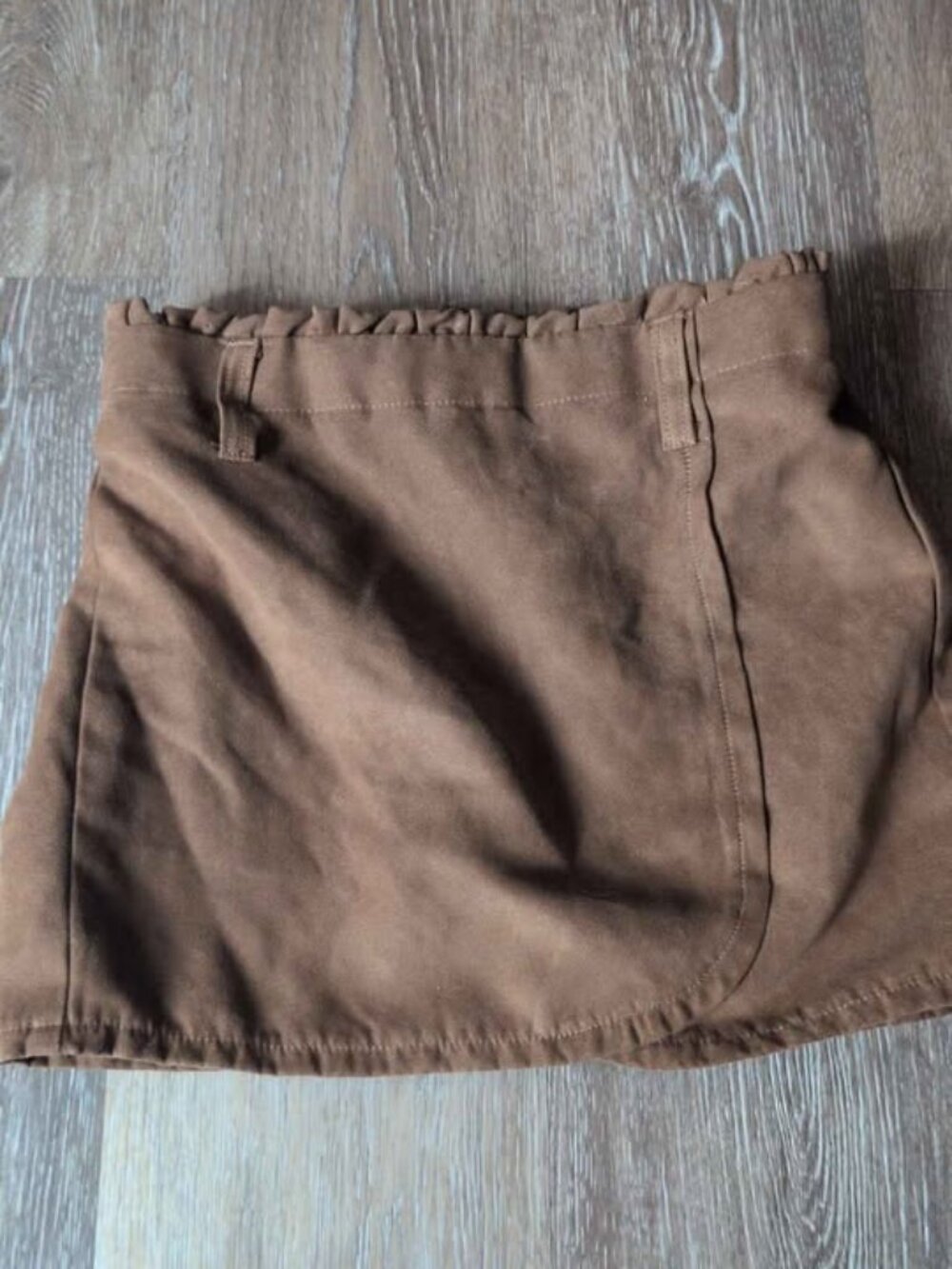 Abercrombie Kids Brown Faux Suede Skort 7/8 girls